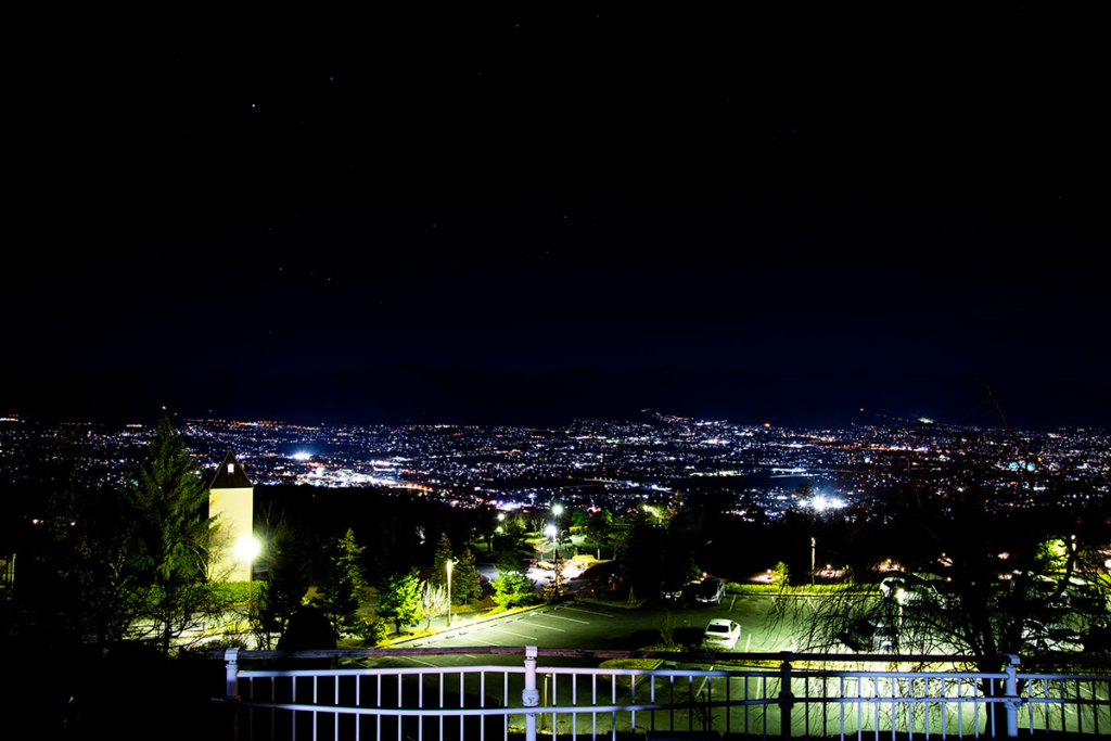 笛吹市の夜景