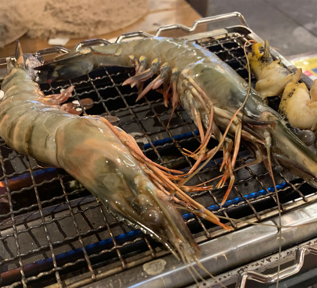 日立おさかなセンターでの浜焼き