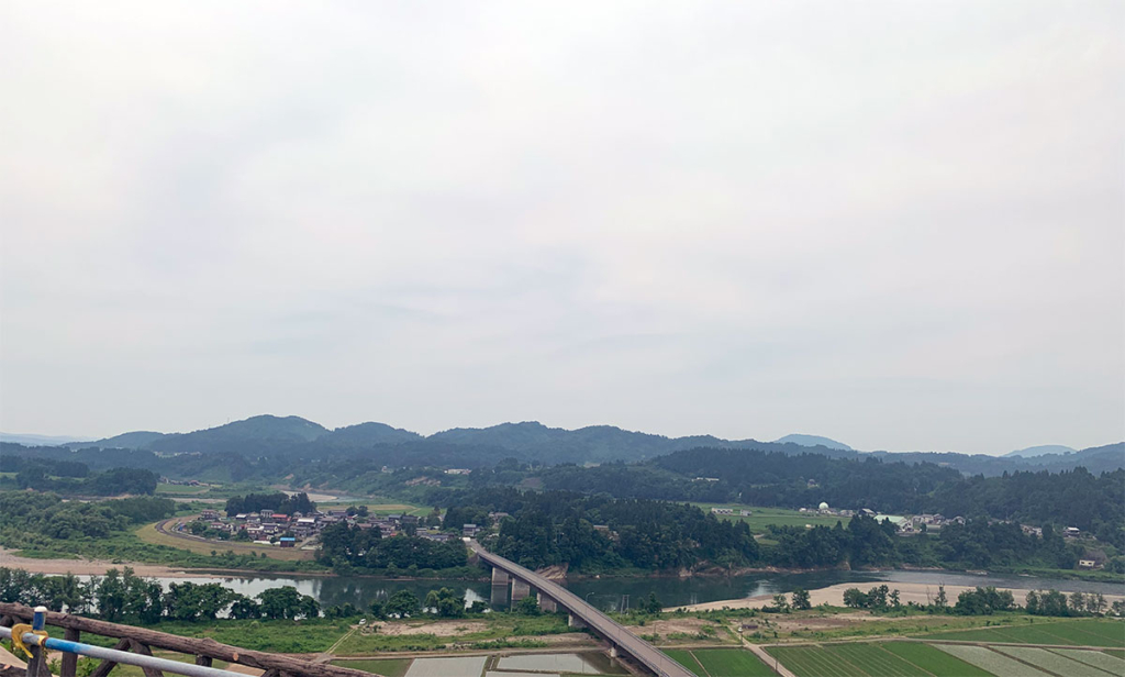 越後川口サービスエリアからの景色